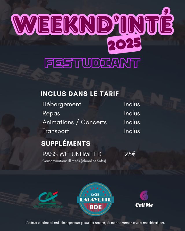 Inscription FESTUDIANT 25'