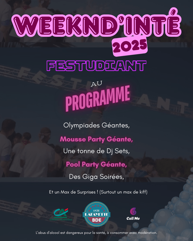 Inscription FESTUDIANT 25'