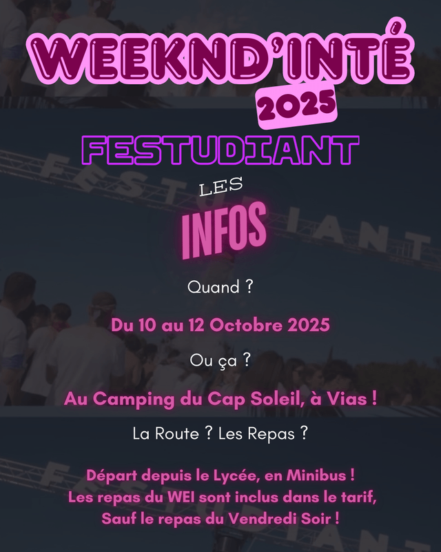 Inscription FESTUDIANT 25'